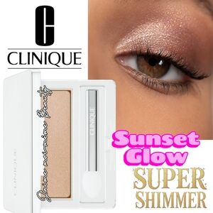 Clinique Sunset Glow SUPER Shimmer Eyeshadow (Pink Peach Beige Taupe Sparkle)